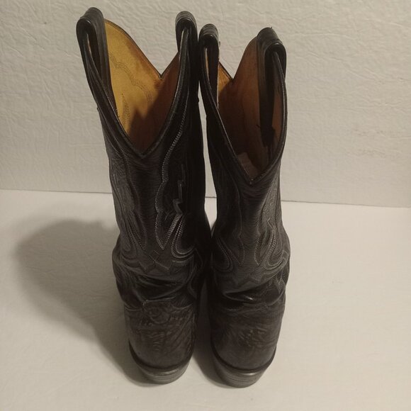 Tony Lama Men\'s Cowboy Boots 6250 Grey/Black Size 8.5 D Made in USA main image 8